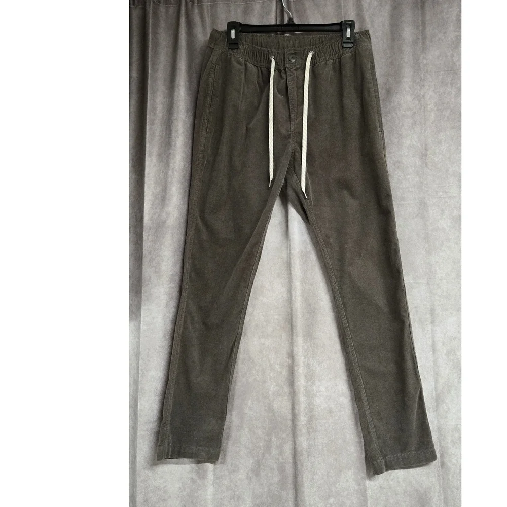 Vuori Optimist Corduroy Pants Stretch Slim Straight Brown‎ Gray Men's Size M